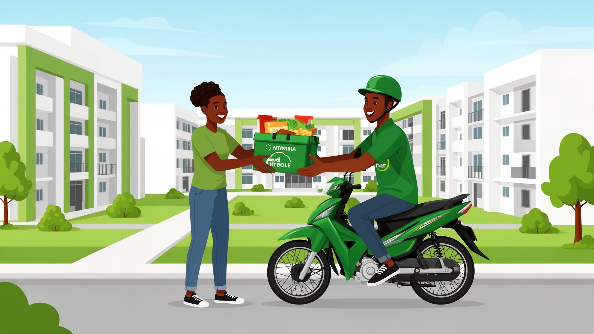 Student receiving CampusRush delivery
